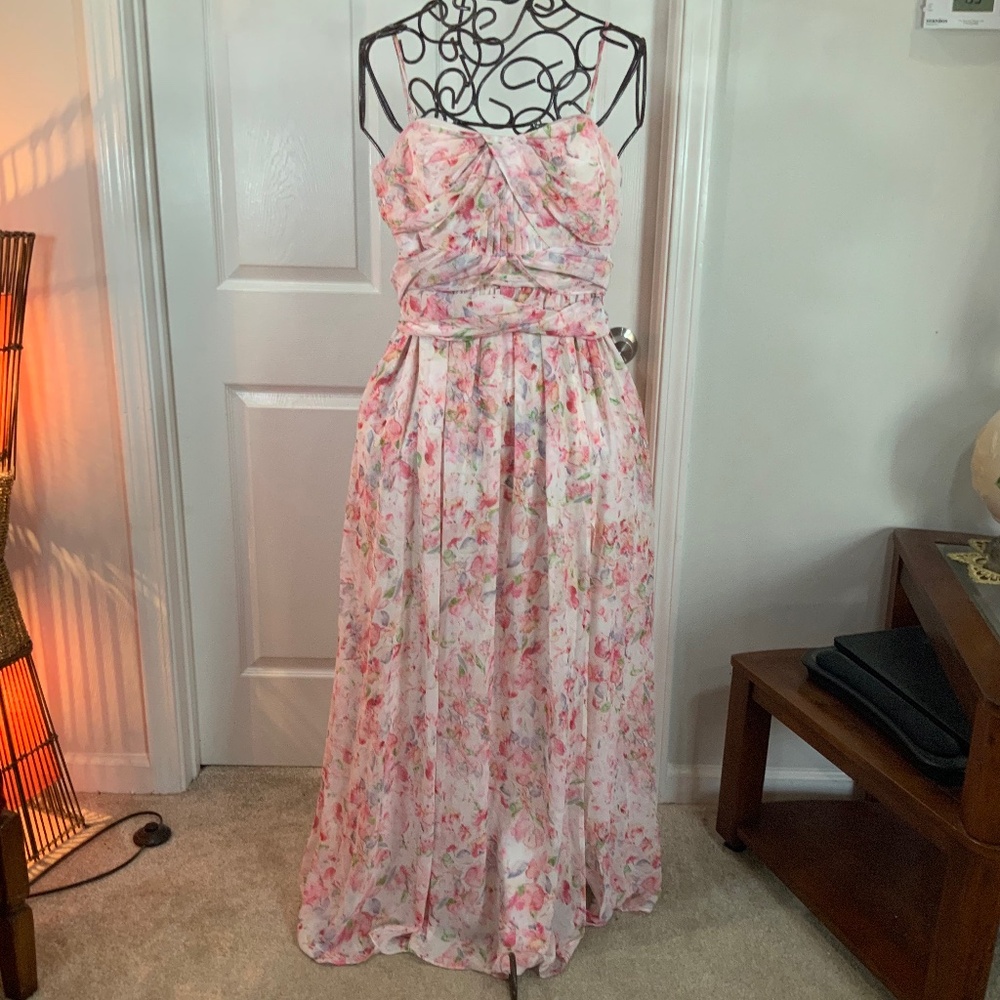 Birdy Grey Floral Pink Maxi Dress